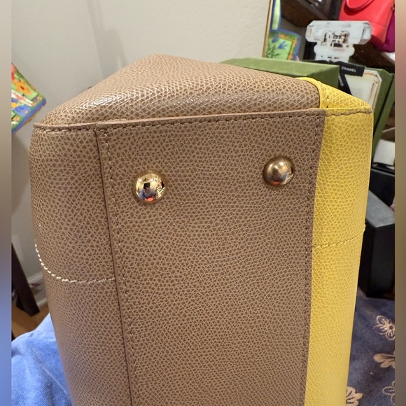 Furla Yellow and Cream Satchel - Picture 10 of 11